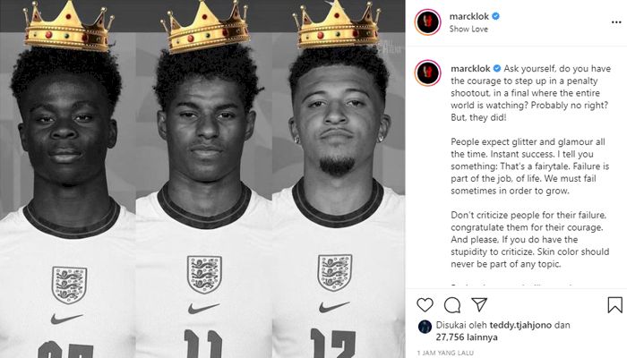 Marc Klok Tanggapi Kegagalan Cetak Penalti Sancho, Rashford, dan Saka di Final Euro 2020